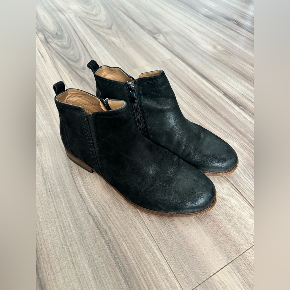 Black Leather Ankle Boots